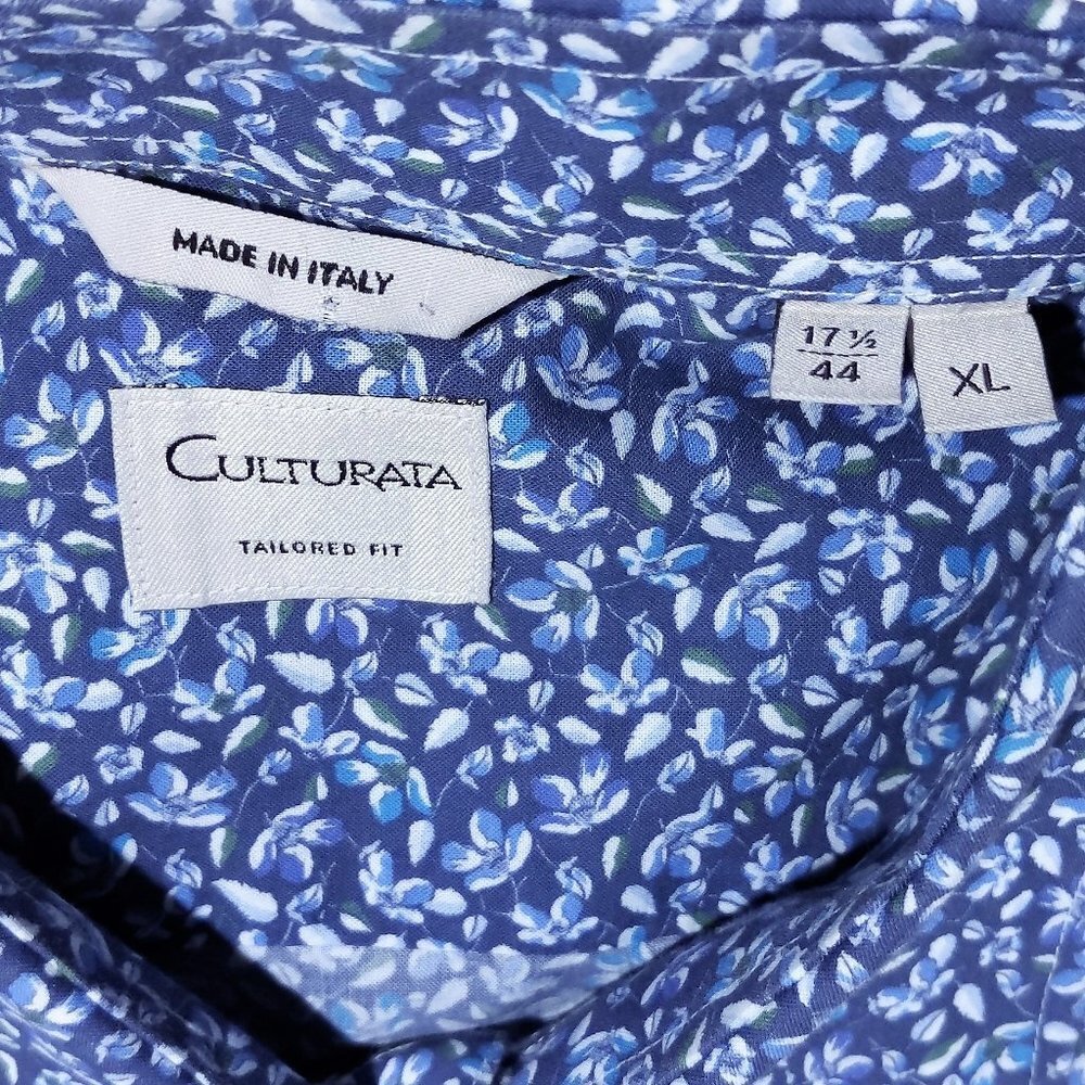 Culturata Luxury Floral Cotton Shirt Sz XL - Picture 9 of 10